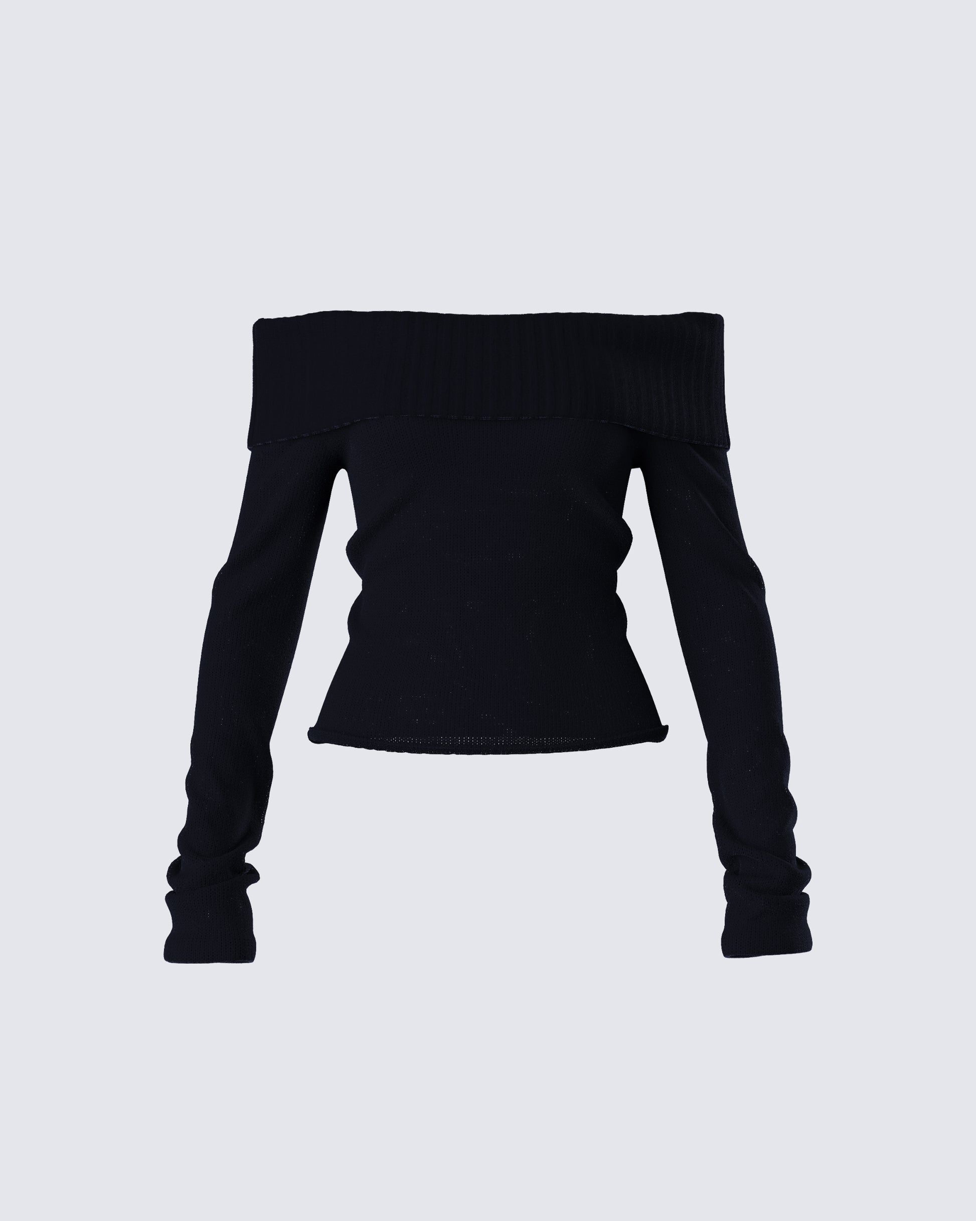 Lorraine Black Sweater Knit Top product front
