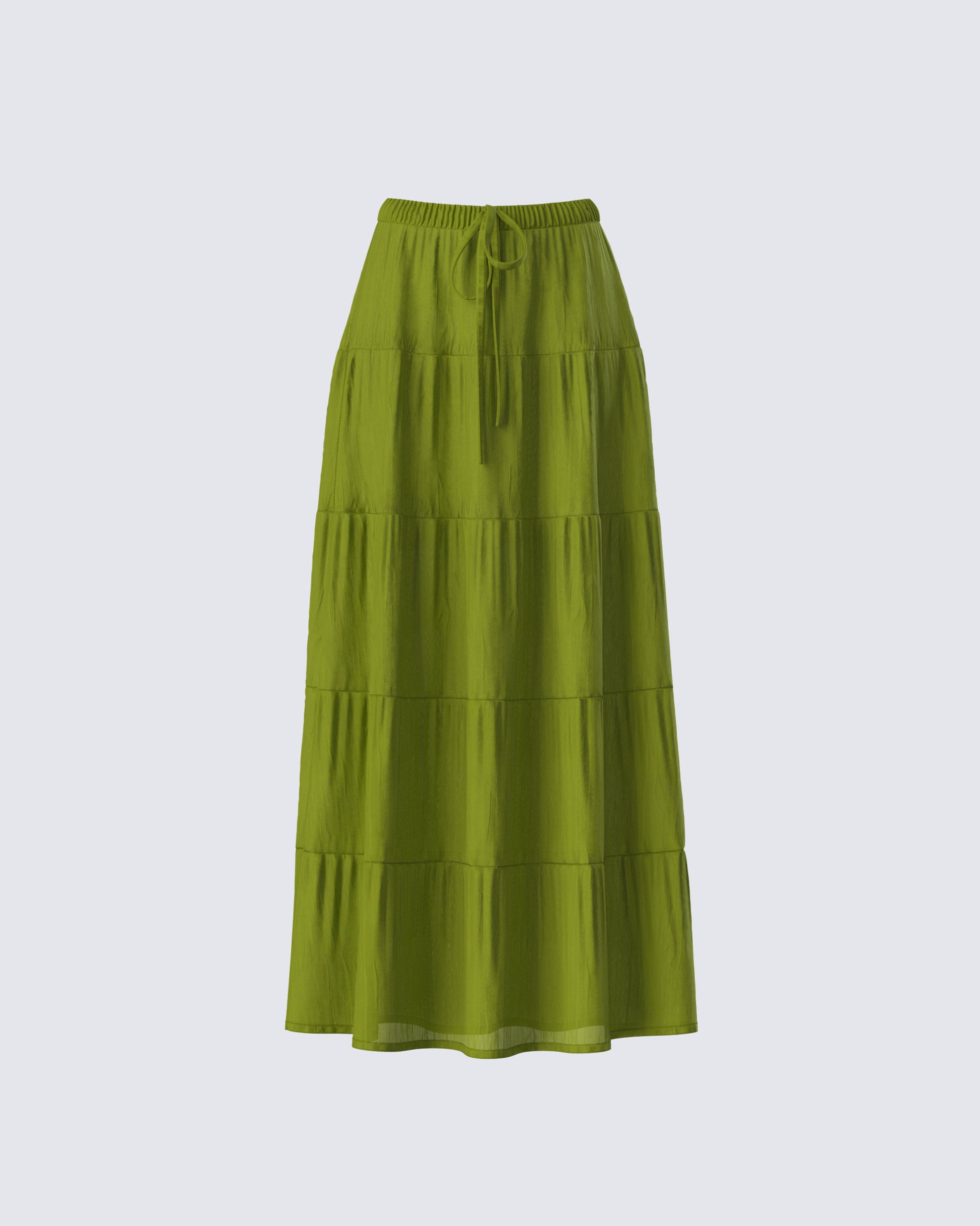 Didi Green Tiered Maxi Skirt product front