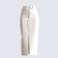 Chell White Denim Maxi Skirt 3d product front