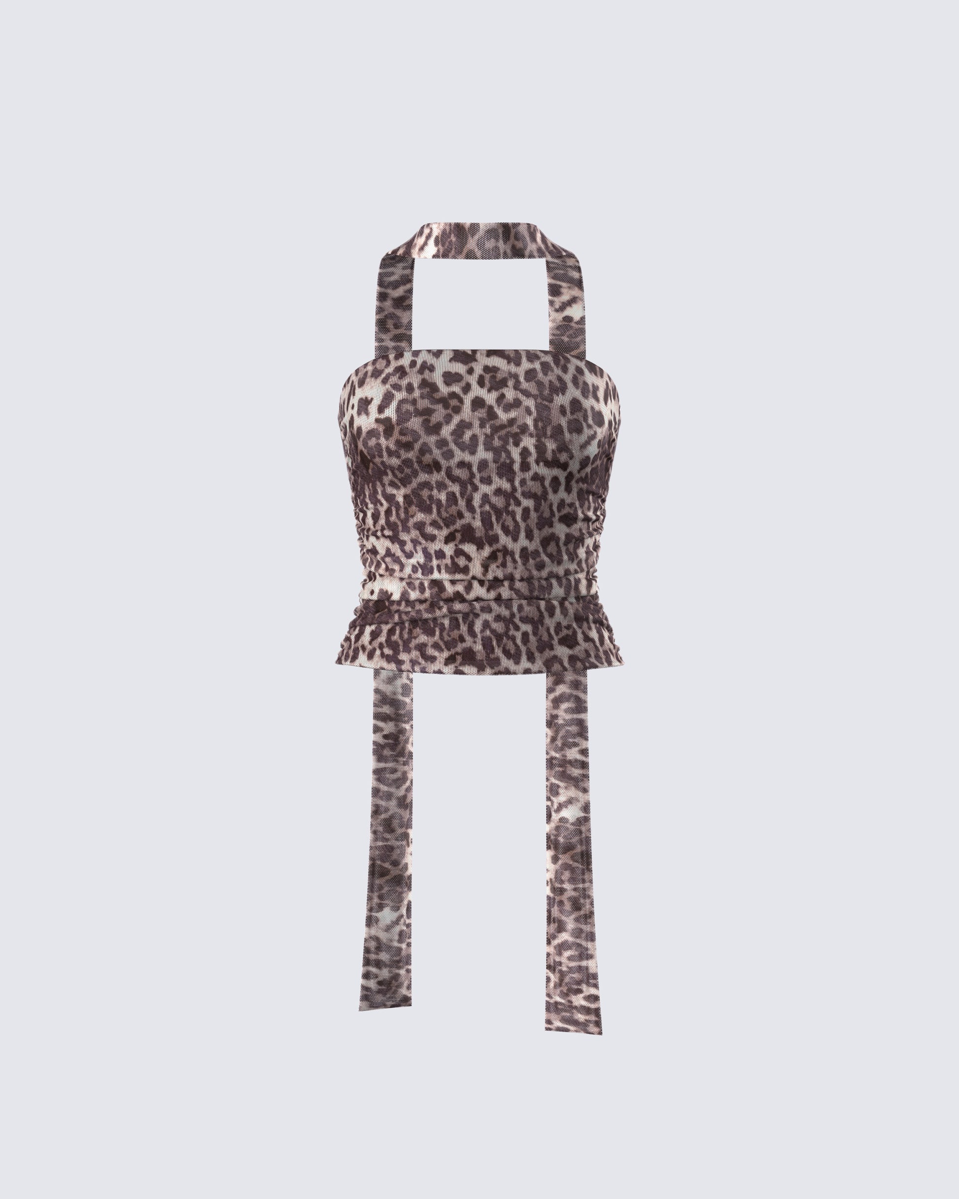 Maree Leopard Mesh Tube Top and Scarf product front