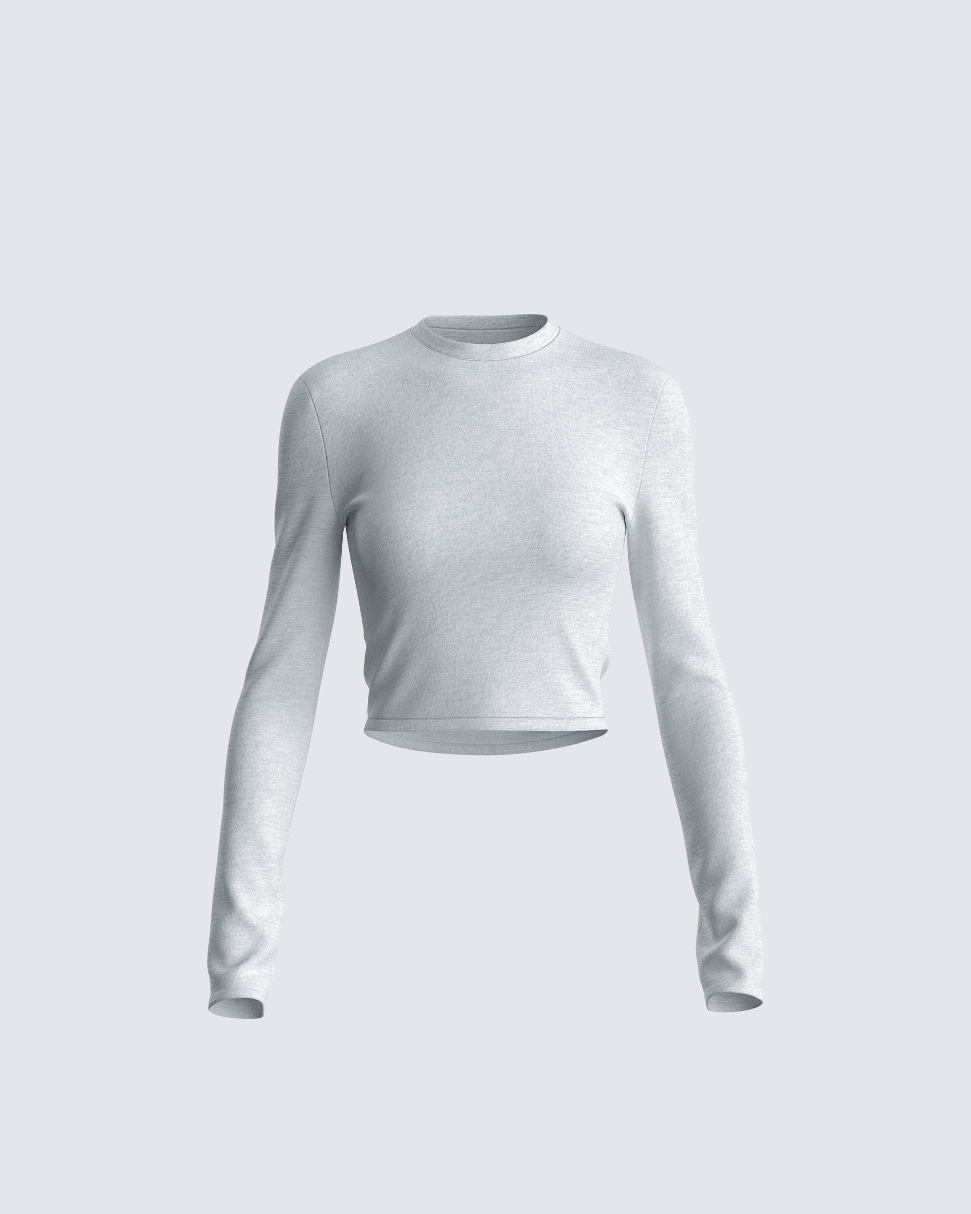 Noam Heather Grey Long Sleeve Top product front