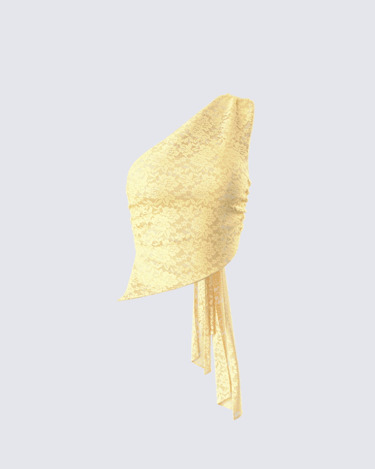 Rasima Yellow Lace Asymmetrical Top product front
