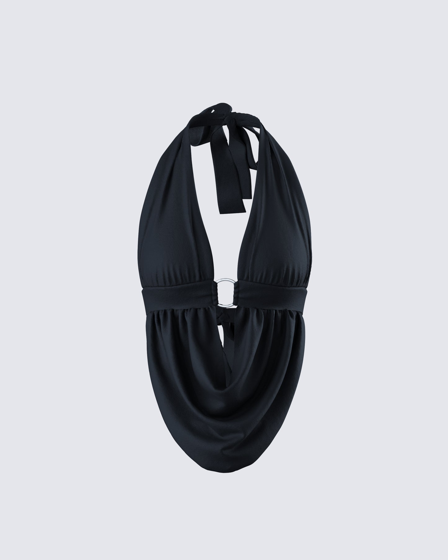 Simmi Black Halter Drape Top product front