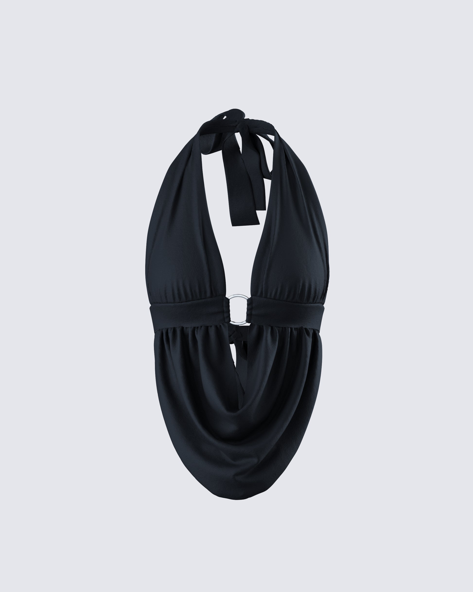 Simmi Black Halter Drape Top product front