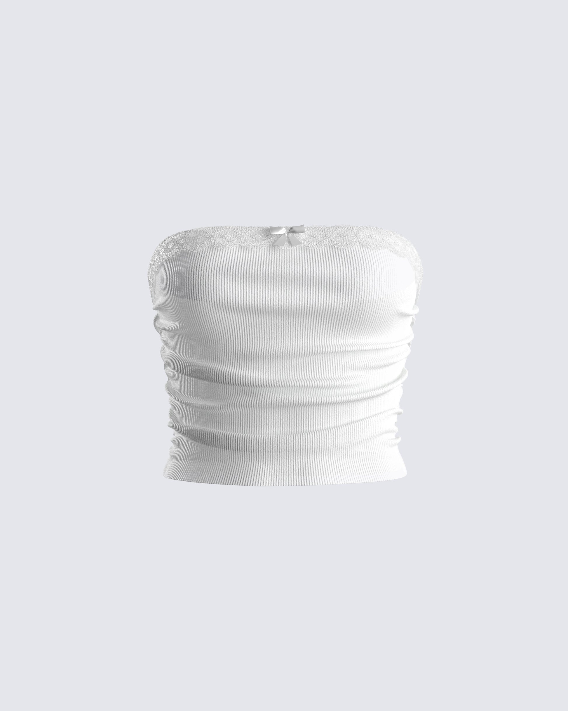 Mara White Jersey Tube Top product front