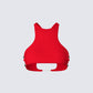 Jordy Red Rib Cropped Racer Top product front