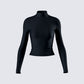 Tana Black Mockneck Top 3d product front