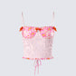 Ana Multi Floral Lace Bustier Top product front