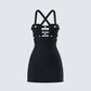 Miranda Black Ponte Mini Dress product front