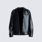 Dove Black Faux Leather Jacket product front