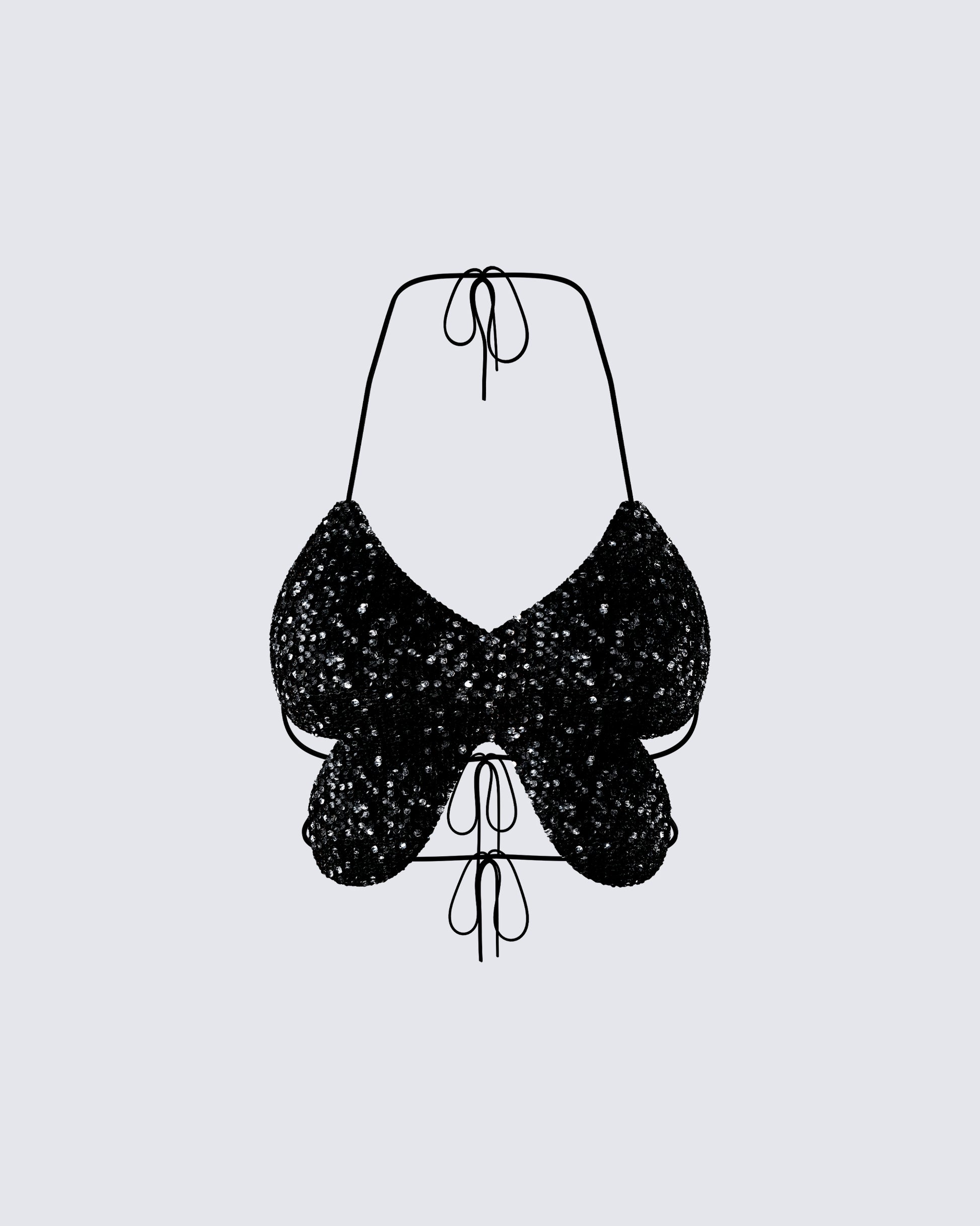Amelie Black Butterfly Top product front