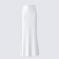Maree White Low Rise Maxi Skirt product front