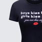 Hema Black Slogan Baby Tee