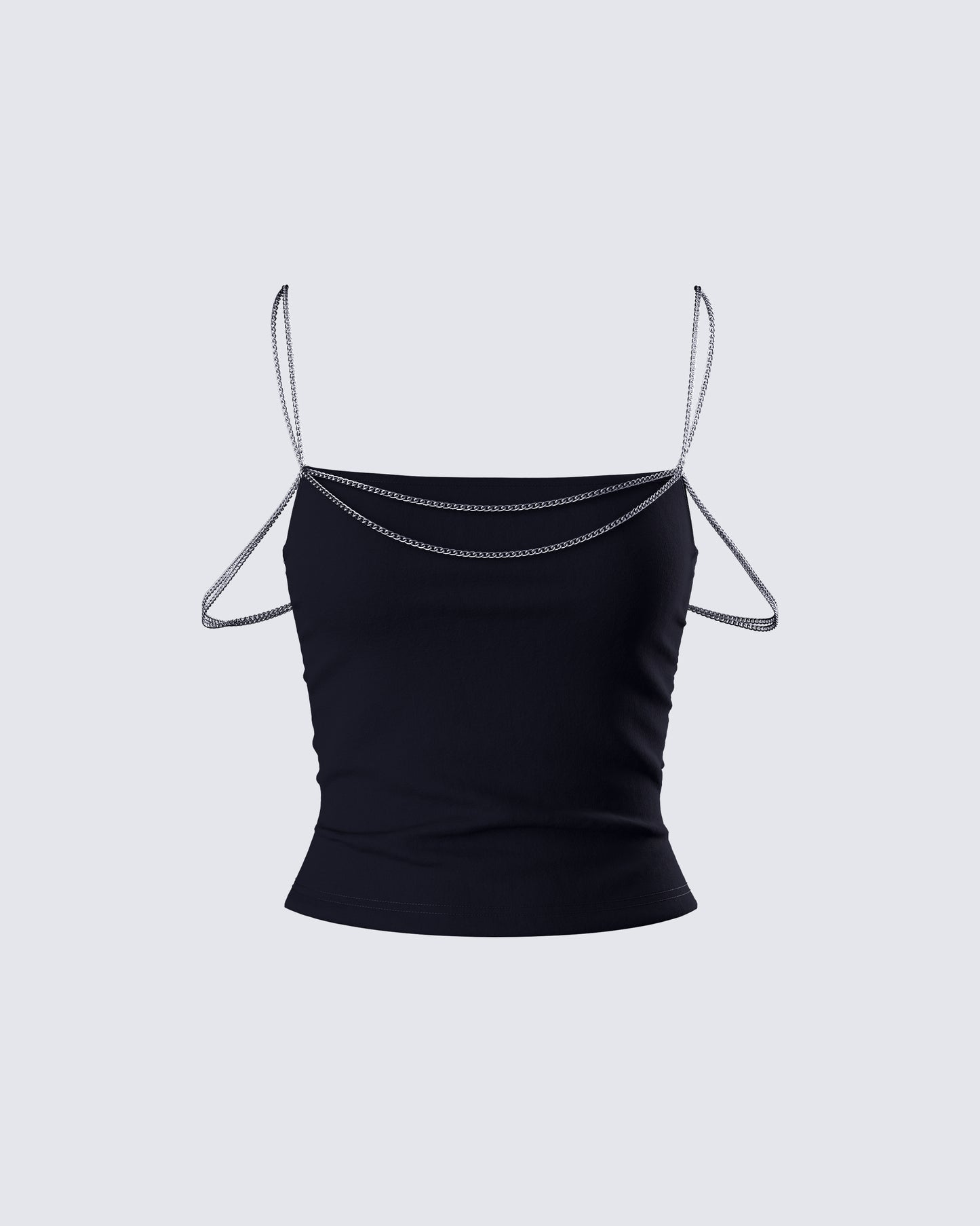 Livia Black Strappy Chain Top product front