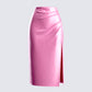Nikita Pink Satin Midi Skirt 3d product front