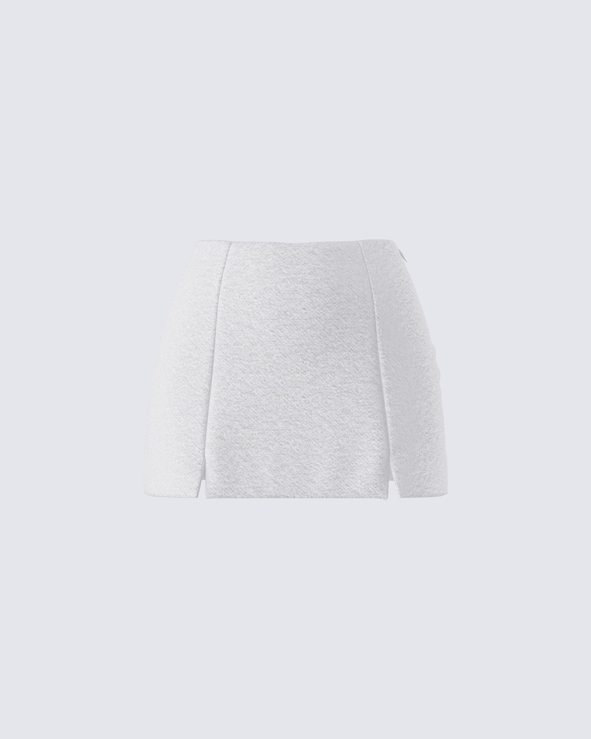 Kiraz Heather Grey Micro Mini Skirt product front