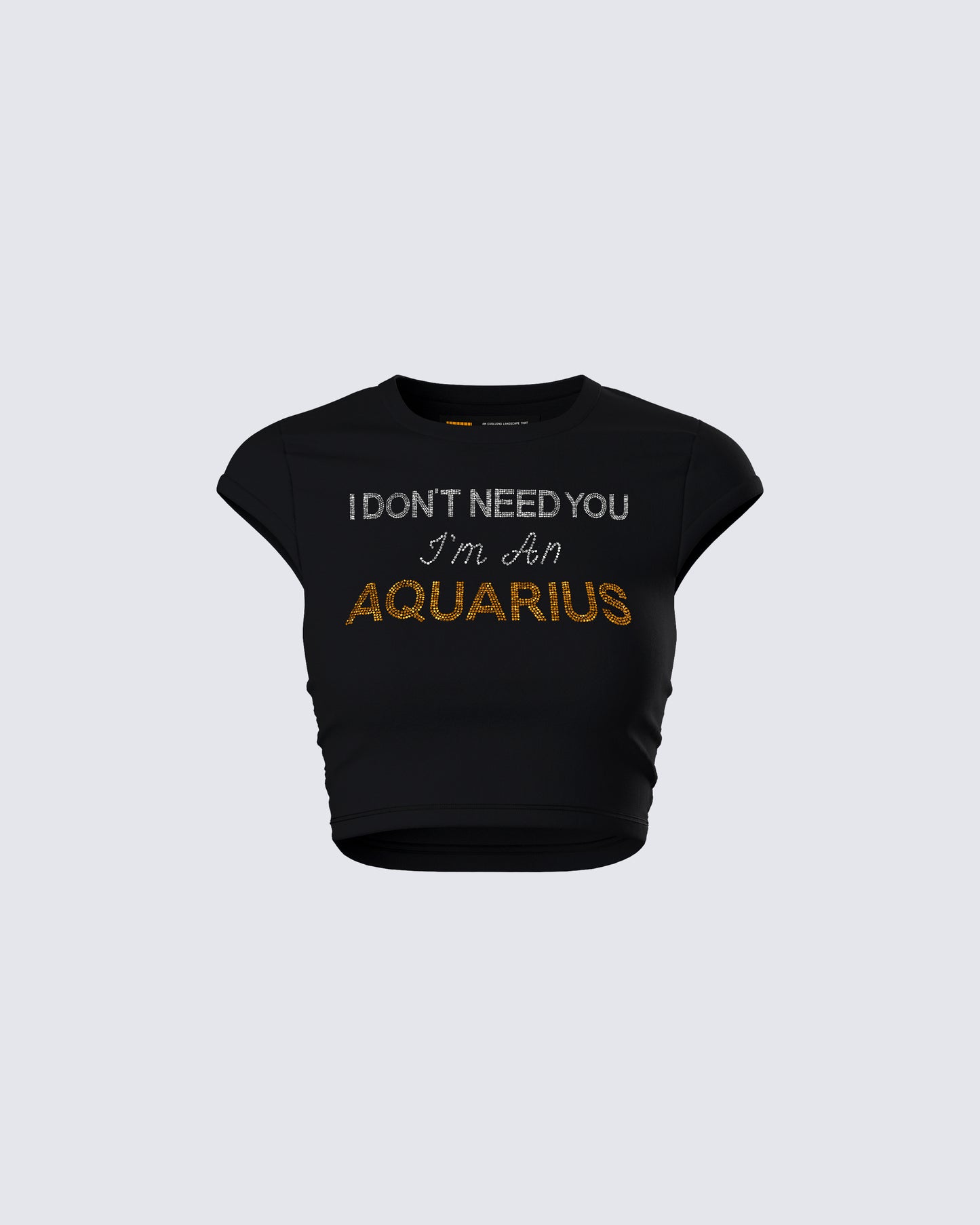 Ilse Black Aquarius Rhinestone Top product front