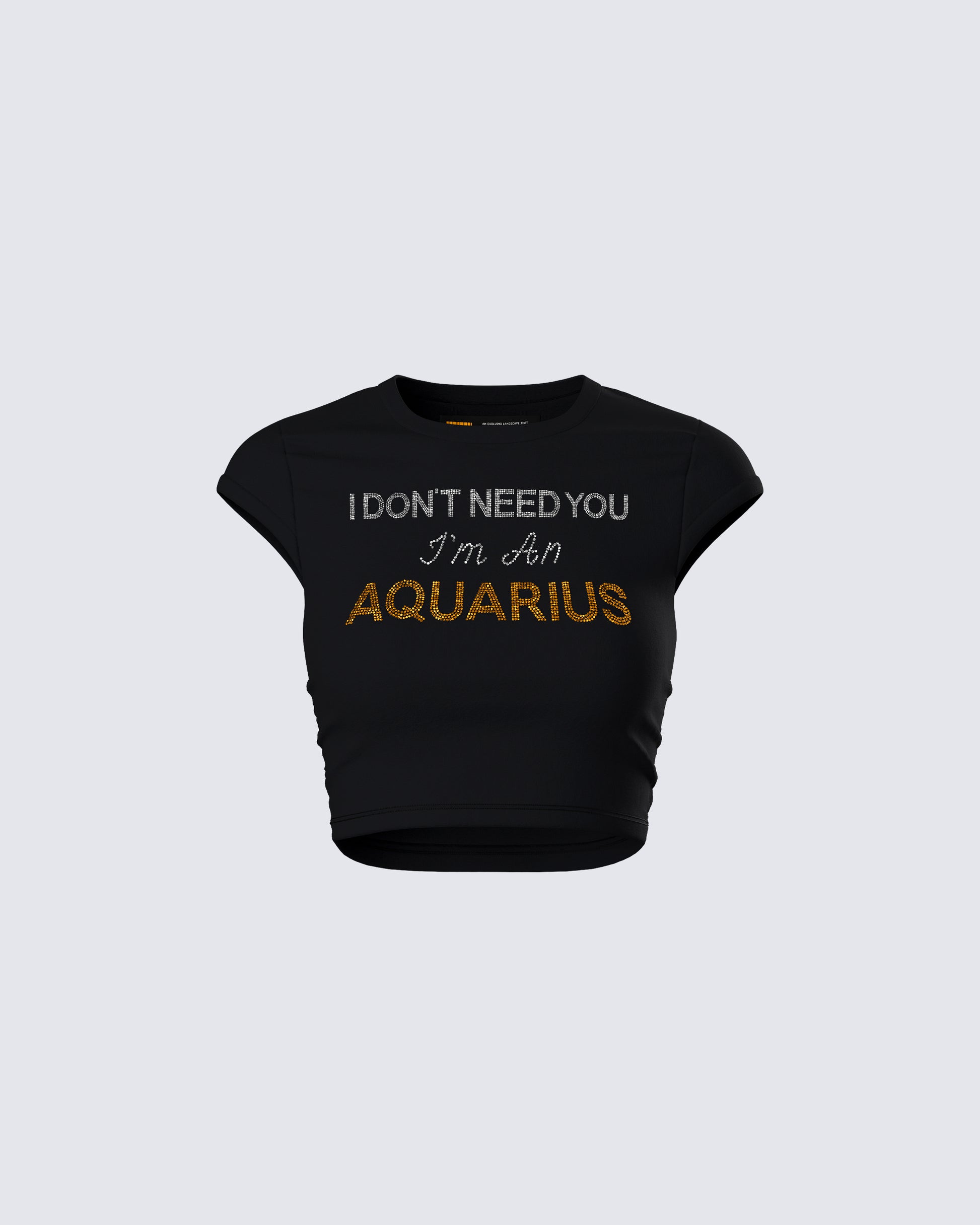 Ilse Black Aquarius Rhinestone Top product front