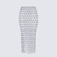 Jovita Silver Rhinestone Chain Midi Skirt product front