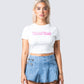 Kim White Jersey Graphic Top model front