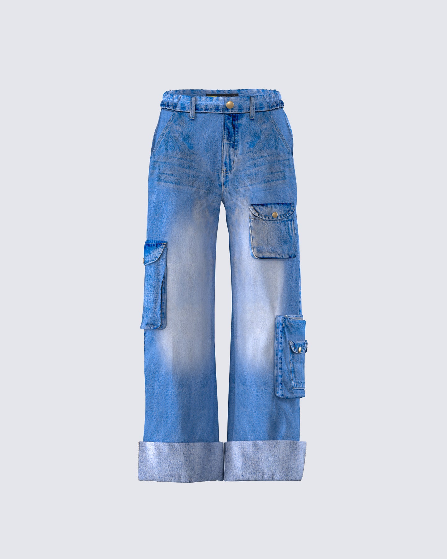 Karen Blue Denim Cargo Pant product front