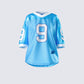 Amia Blue Graphic Sports Jersey Top product front