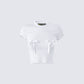 Isha White Bow Trim Baby Doll Tee product front