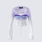 Vanessa Purple Sequin Knit Top product front