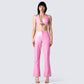 Melanie Pink Halter Top