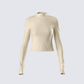 Jyn Khaki Jersey Long Sleeve Top product front