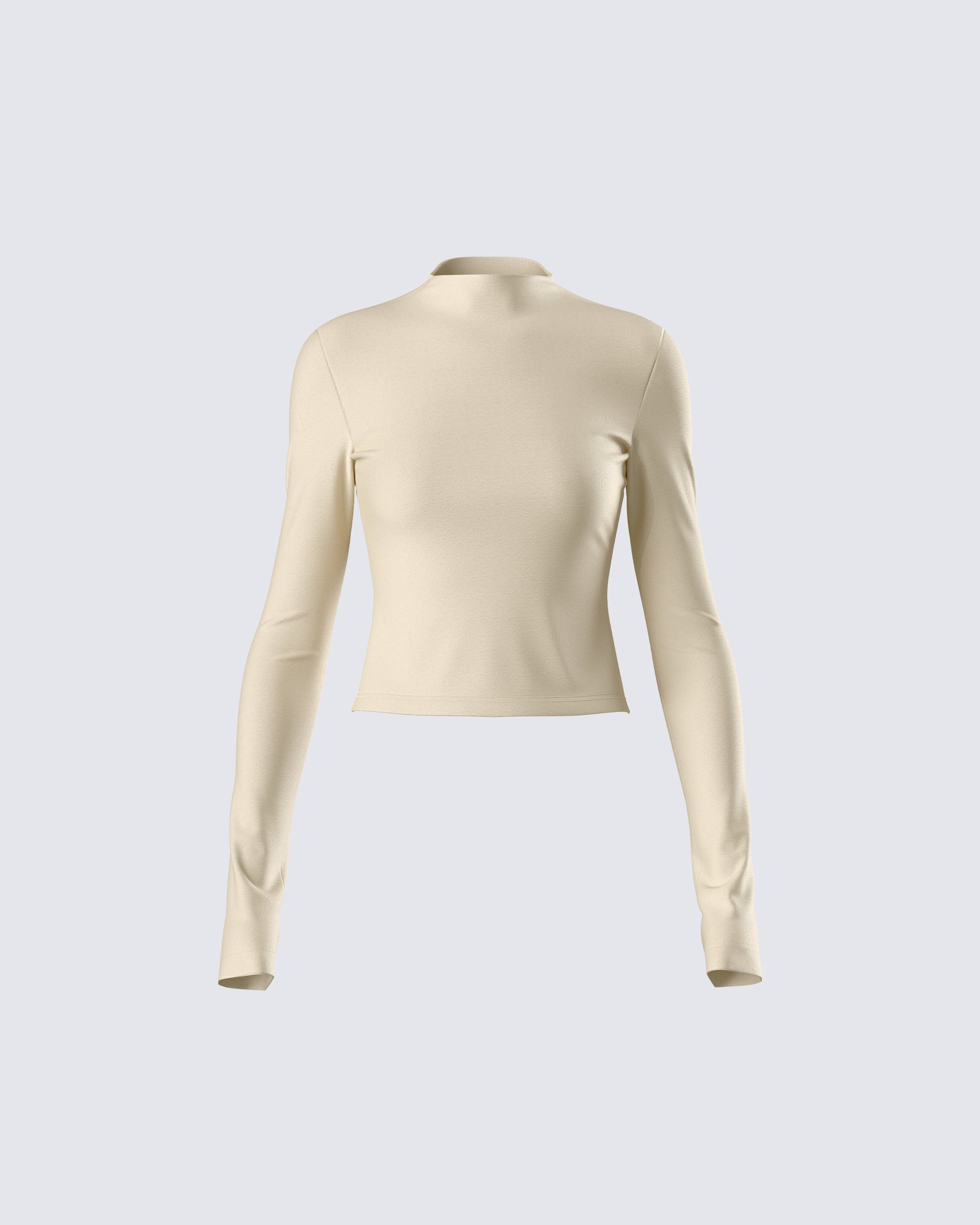 Jyn Khaki Jersey Long Sleeve Top product front