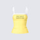 Rosalia Yellow Graphic Knit Top 3d product front