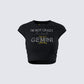 Julane Black Gemini Graphic Top 3d product front
