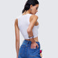 Thea White Jersey Tank