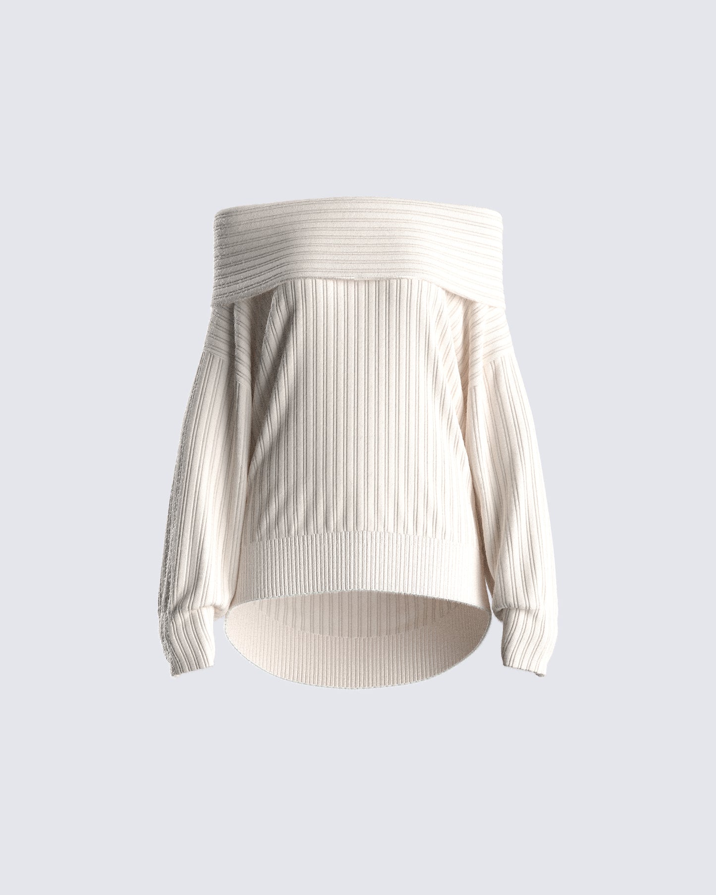 Nyx Ivory Off Shoulder Sweater Top product front