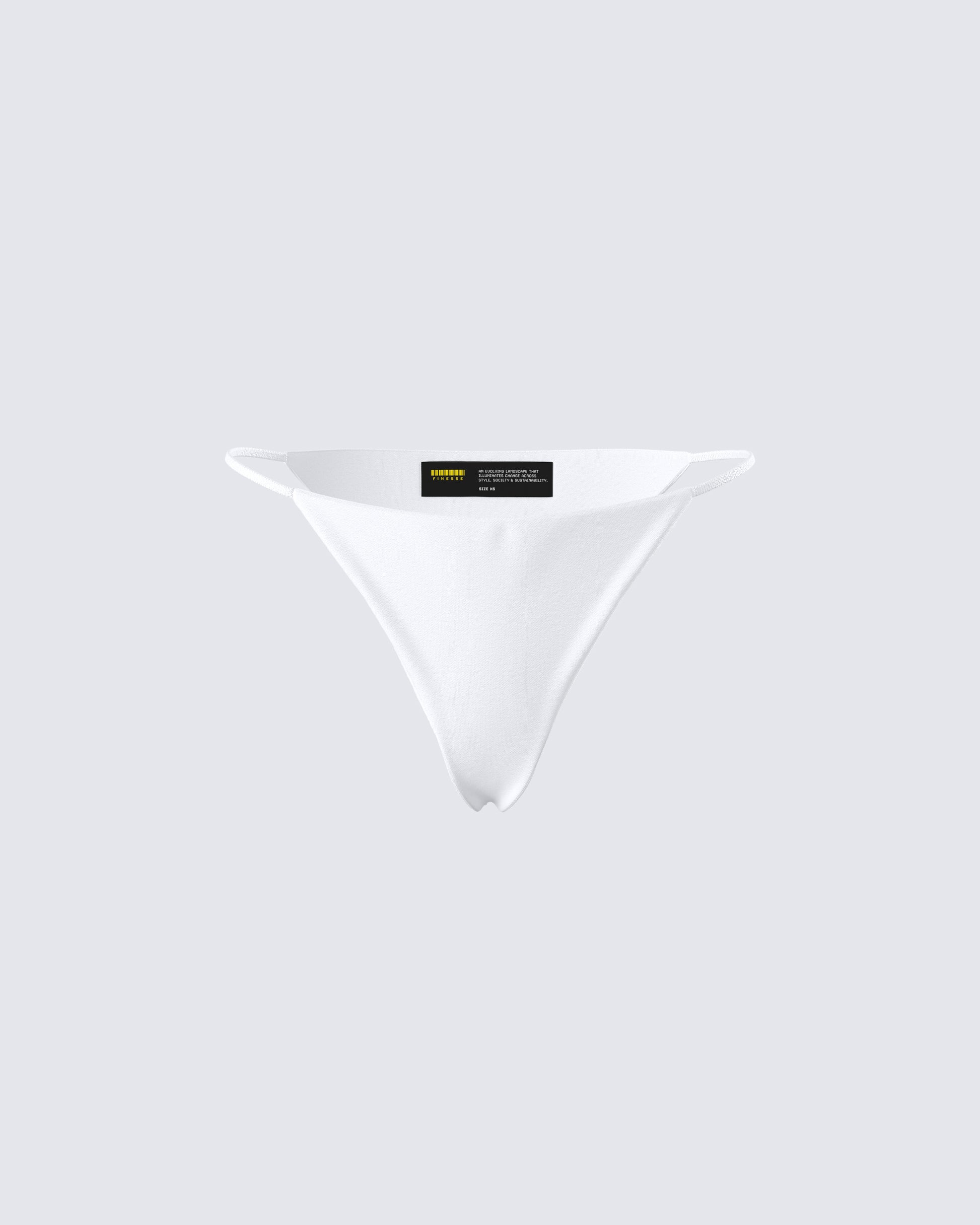 Twyla White Cheeky Bikini Bottom product front