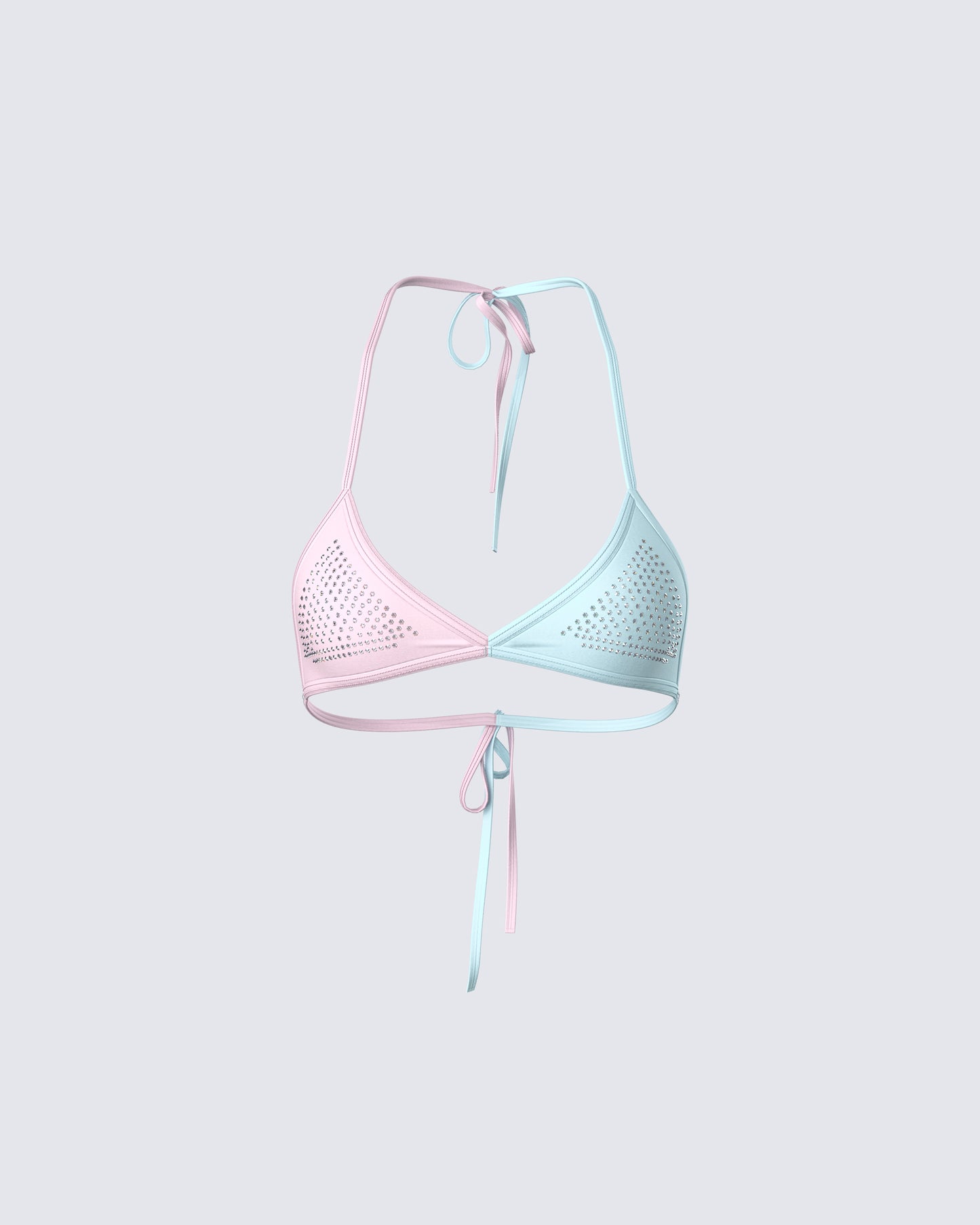 Ashley Rhinestone Bikini Top 3d product front
