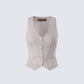 Jaelyn Beige Pinstripe Vest product front