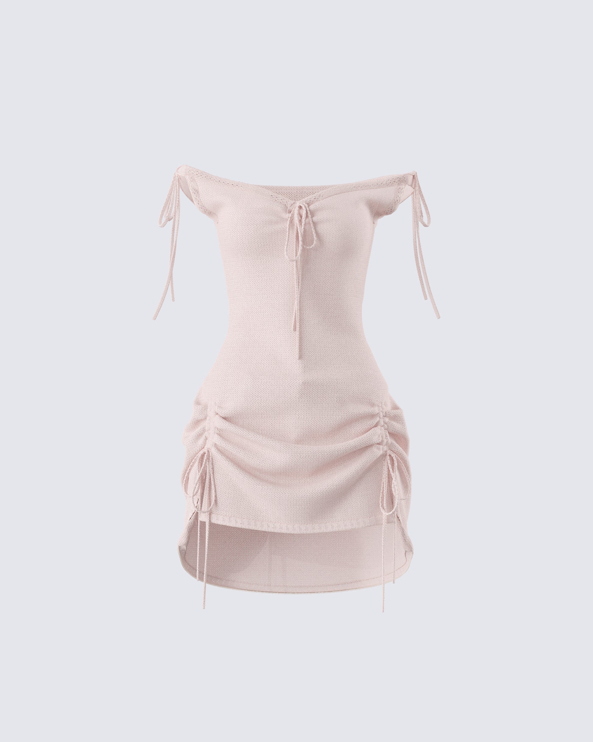 Wrenley Beige Ruched Sweater Top product front