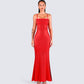 Numa Red Rhinestone Gown model front