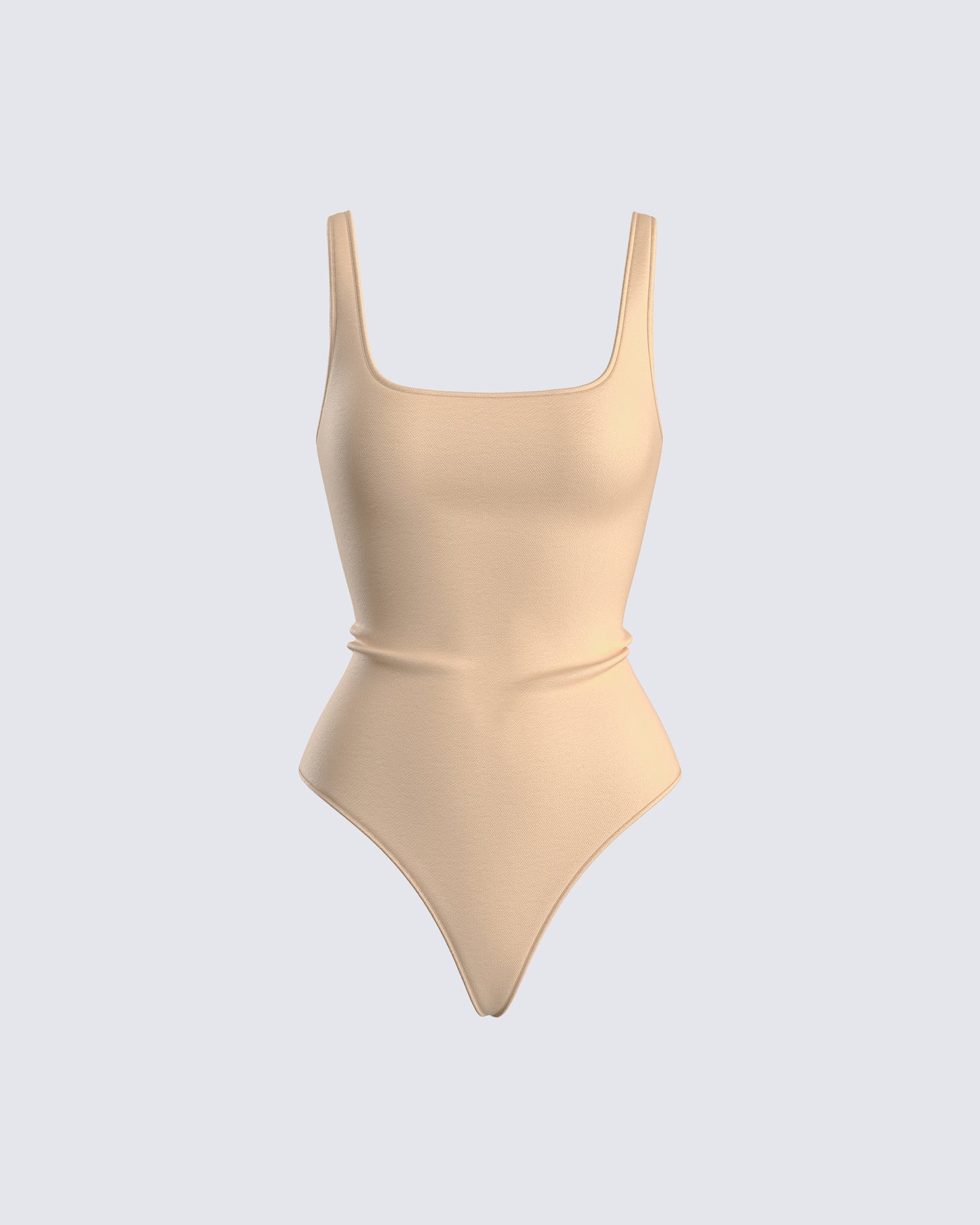 Fatima Beige Tank Bodysuit 3d product front