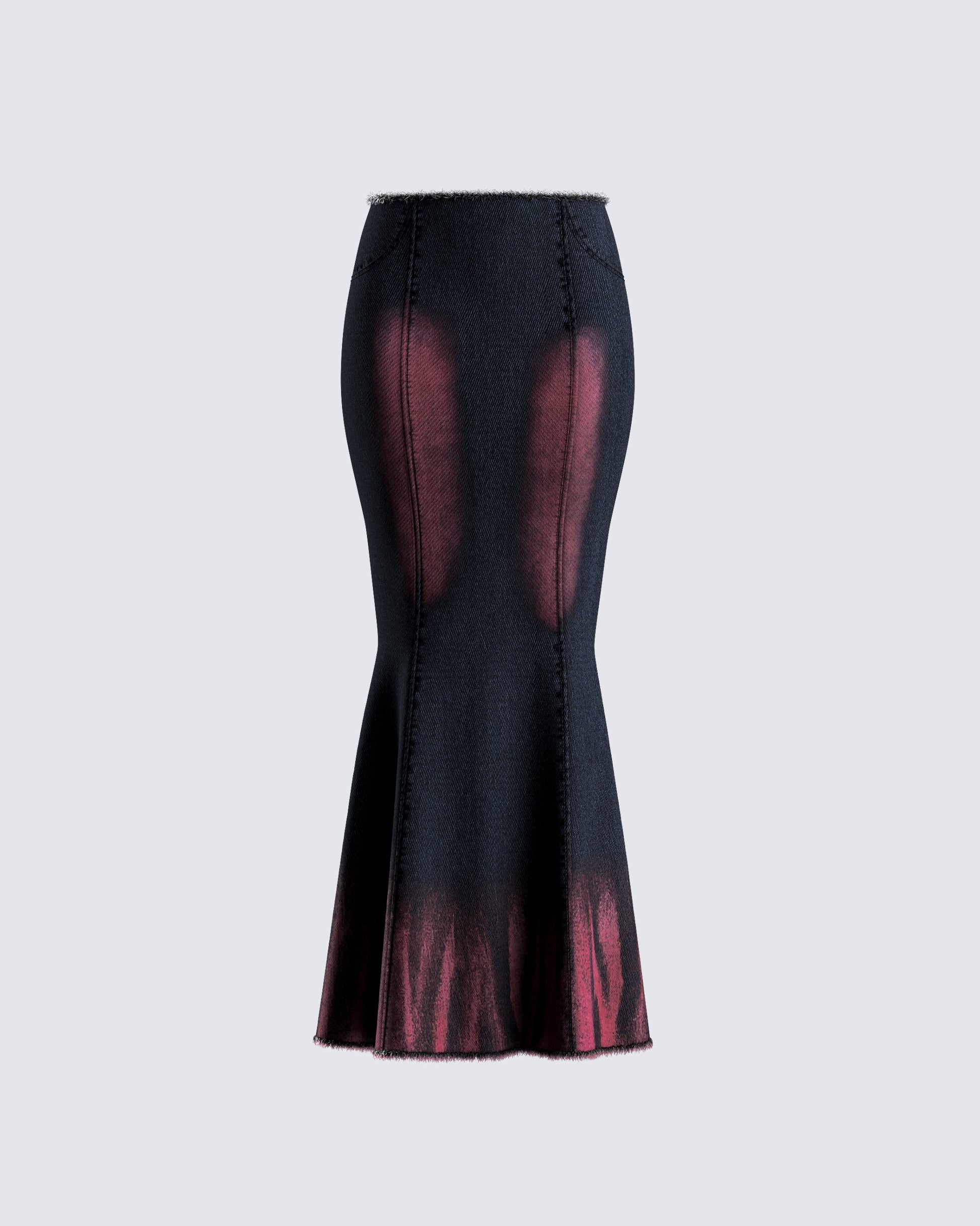 Raine Black Washed Maxi Skirt product front