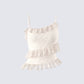 Lari Ivory Asymmetrical Ruffle Top product front