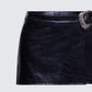 Fern Black Vegan Leather Mini Skirt