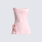 Angie Pink Floral Corset Top 3d product front