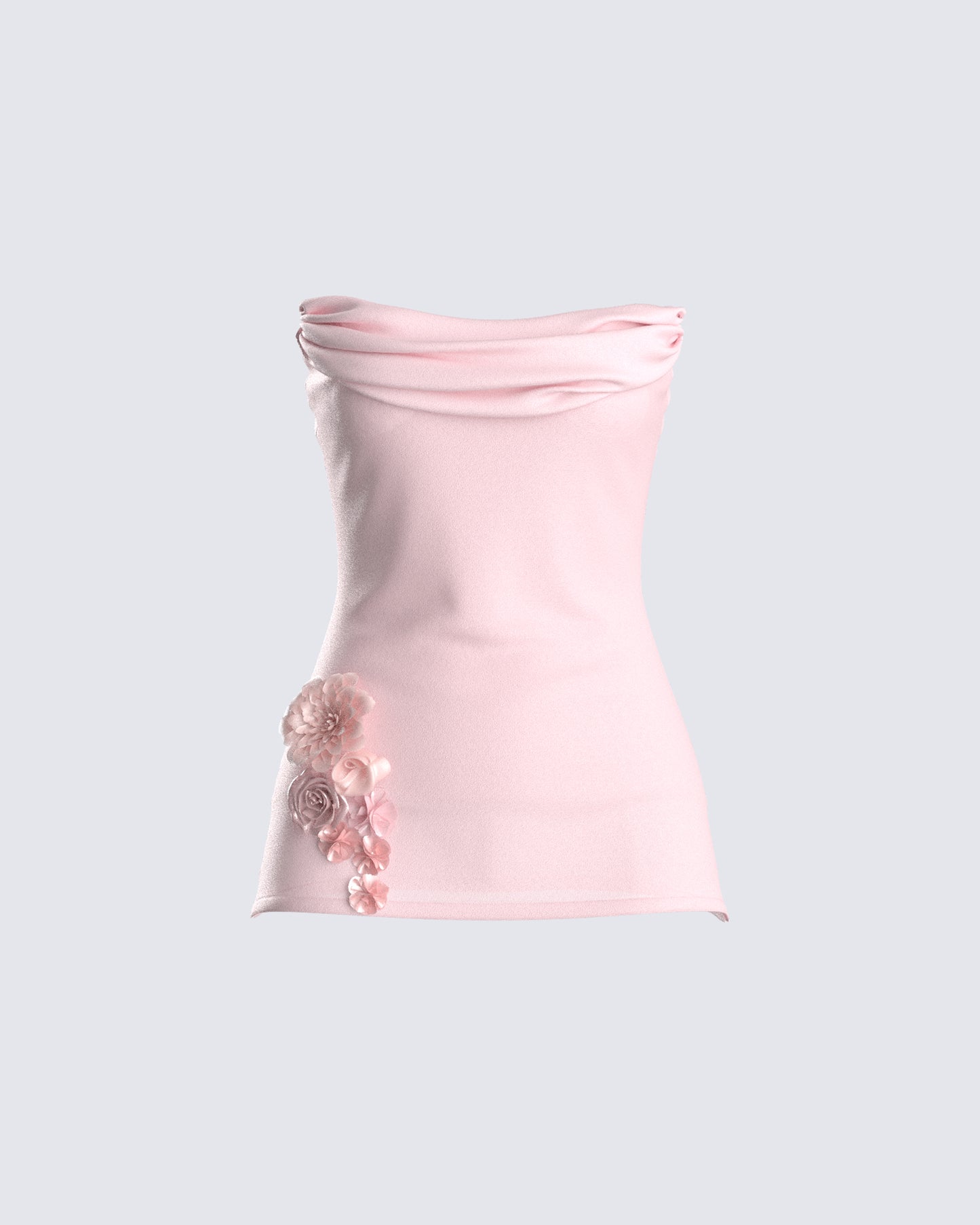 Angie Pink Floral Corset Top 3d product front