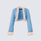 Kaiana Blue Denim Cropped Jacket product front