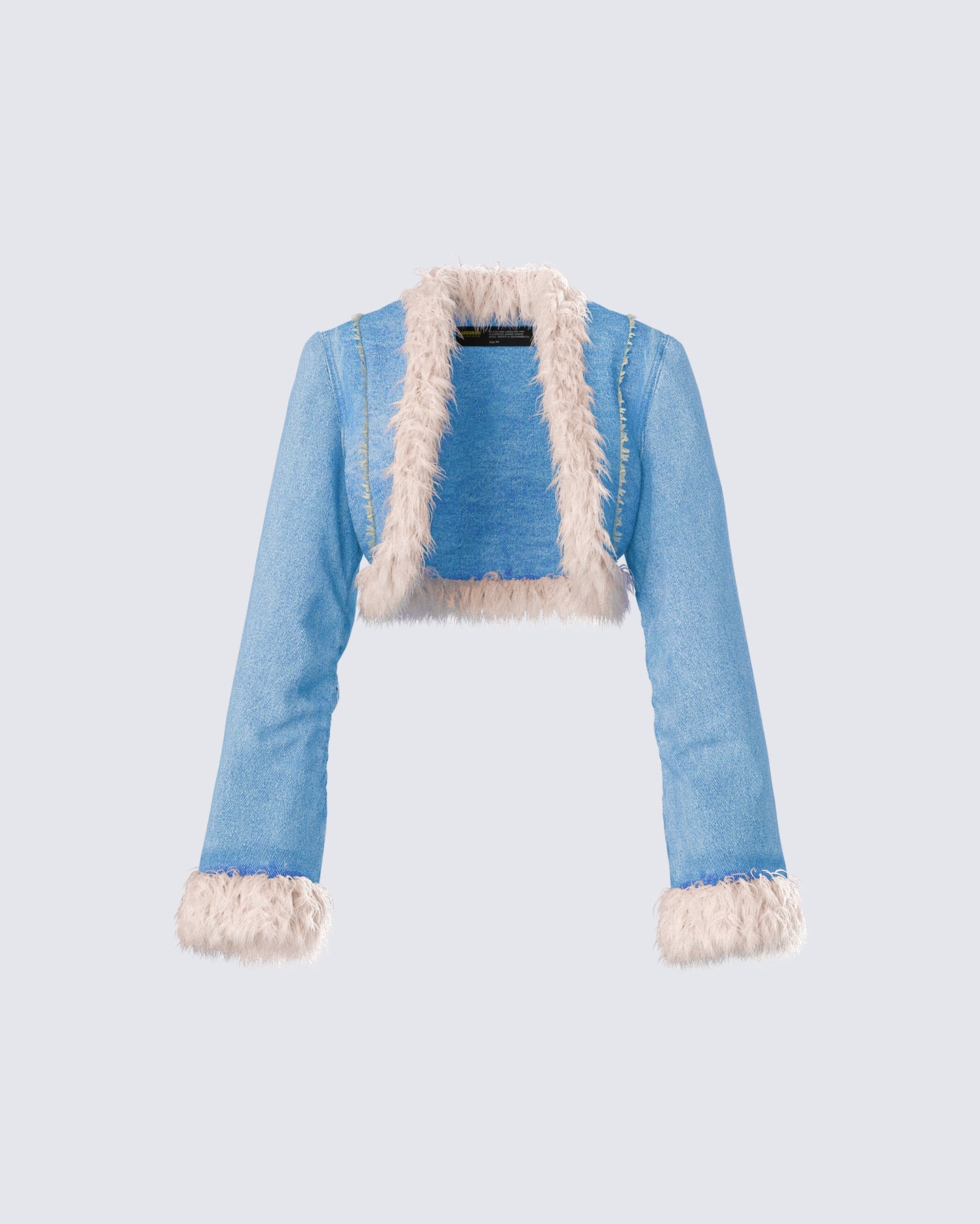Kaiana Blue Denim Cropped Jacket product front