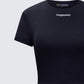 Swara Black Slogan Baby Tee