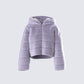Aspen Grey Faux Fur Hooded Jacket product front